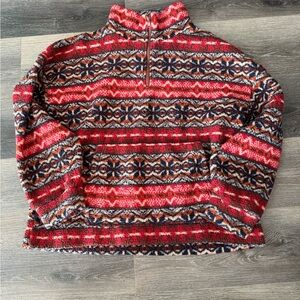 AMERICAN EAGLE Womens Oversized Aztec Navajo Print Sherpa Fleece Size M